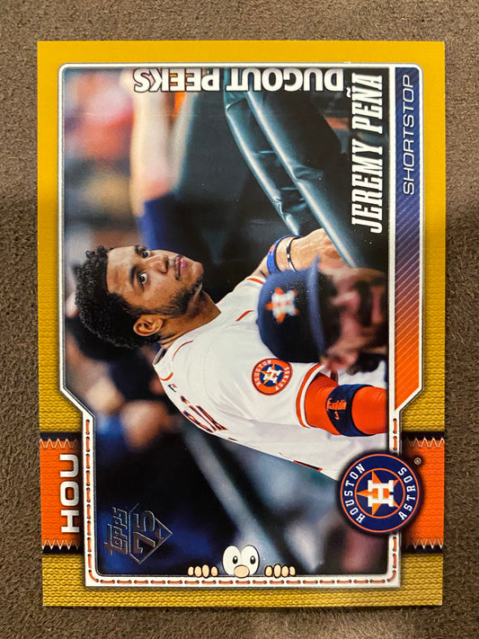 Jeremy Pena - 2026 Topps Series 1 - GOLD Dugout Peeks SP /50 - Astros