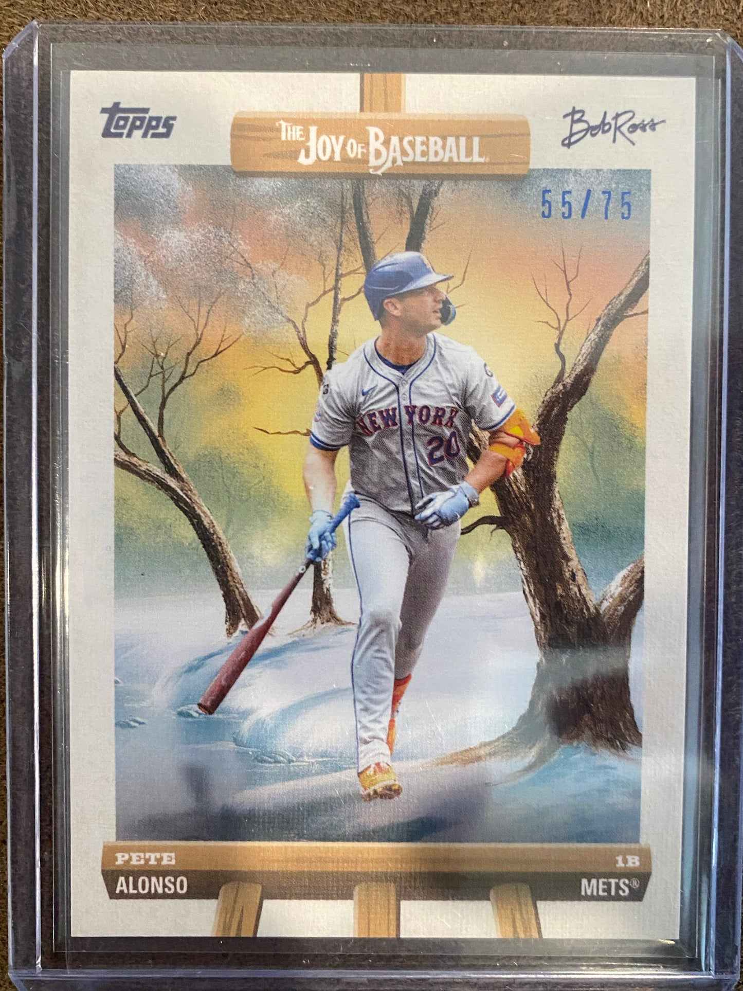 Pete Alonso - 2025 Bob Ross Joy of Baseball - BLUE /75 - Mets