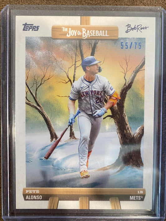 Pete Alonso - 2025 Bob Ross Joy of Baseball - BLUE /75 - Mets