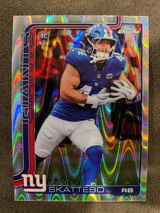 Cam Skattebo - 2025 Topps Chrome - Rookie Raywave - Giants