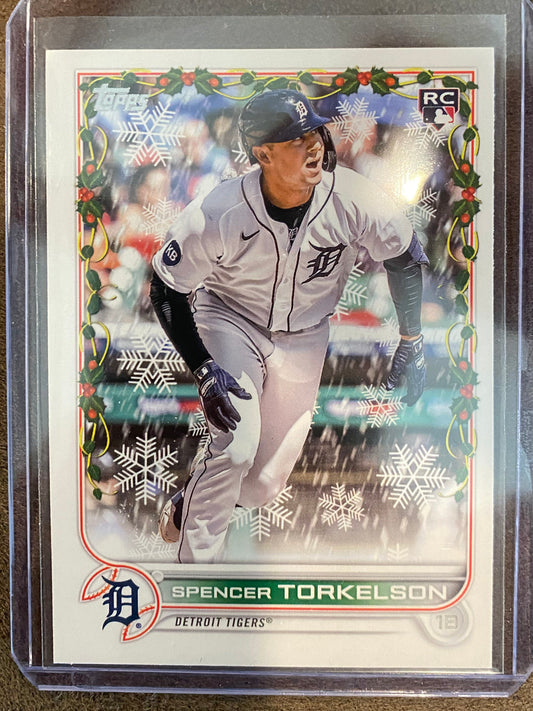Spencer Torkelson - 2022 Topps Holiday - Ultra Rare Rookie SP (Snowing) - Tigers