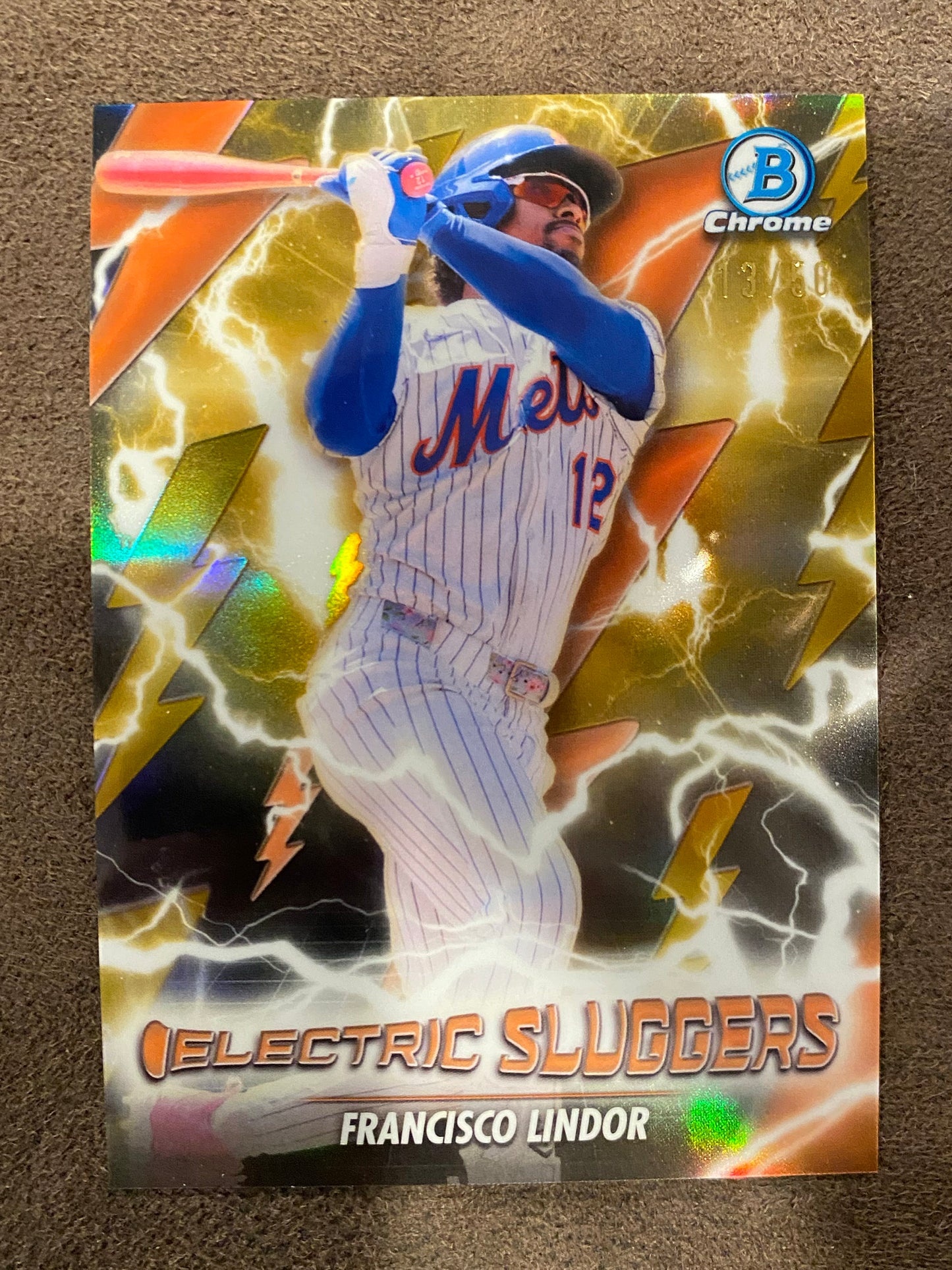Francisco Lindor - 2026 Bowman - GOLD Electric Sluggers /50 - Mets