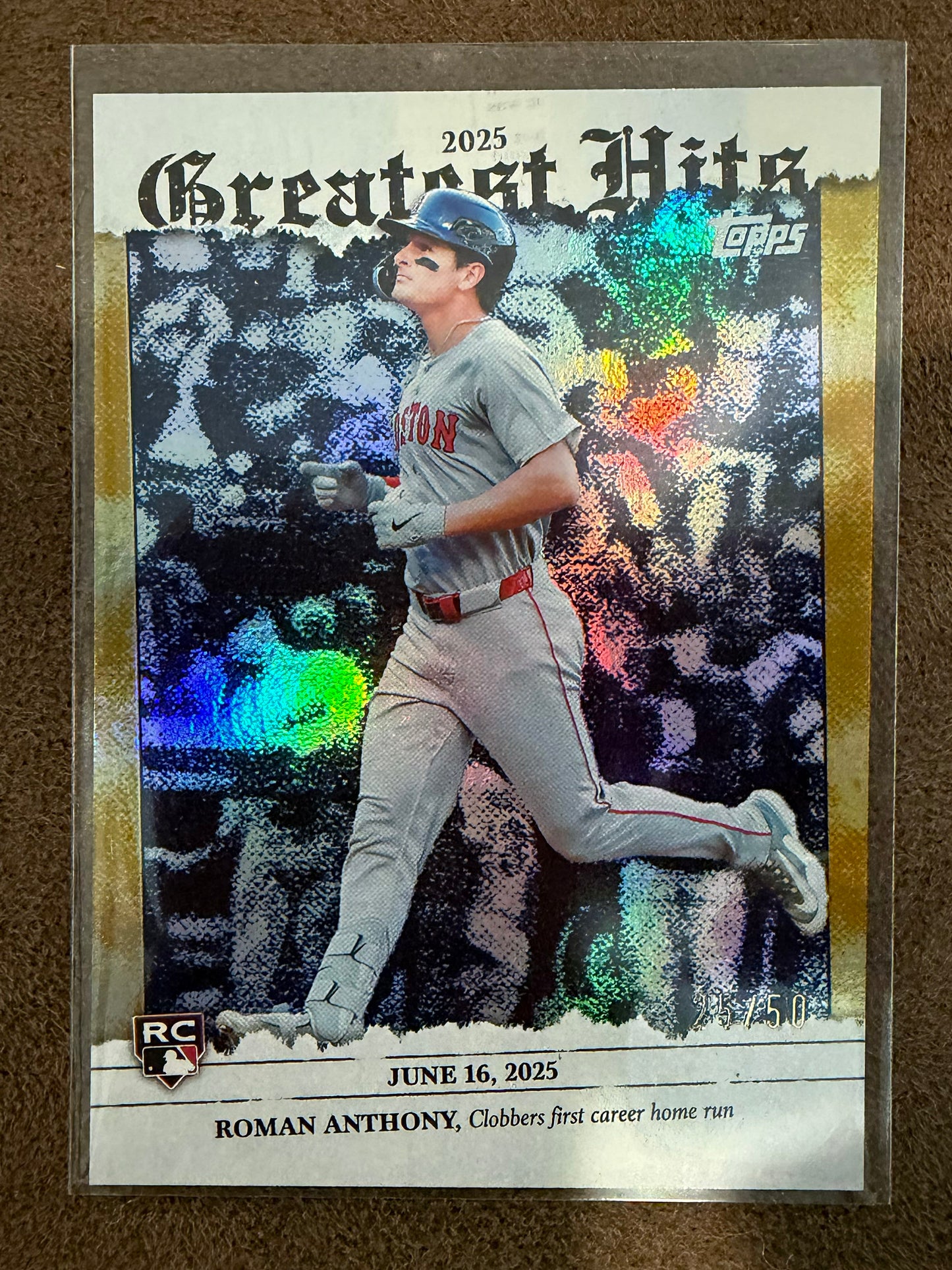 Roman Anthony - 2026 Topps Series 1 - GOLD Foil Rookie Greatest Hits /50 - Red Sox