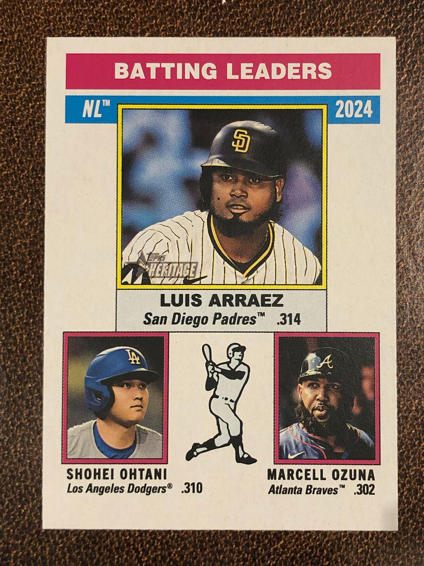 Luis Arraez / Shohei Ohtani / Marcell Ozuna - 2025 Topps Heritage - Base - Padres