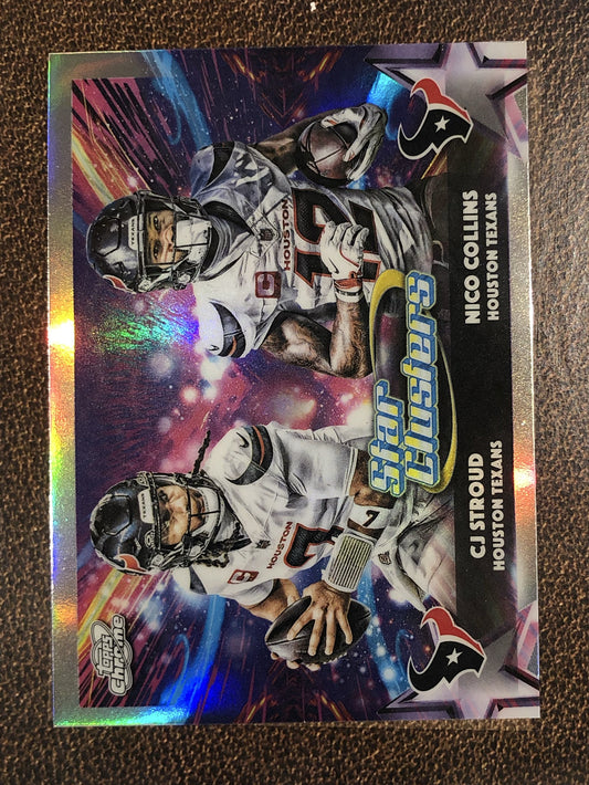 C.J. Stroud / Nico Collins - 2025 Topps Chrome Cosmic - Star Cluster - Texans