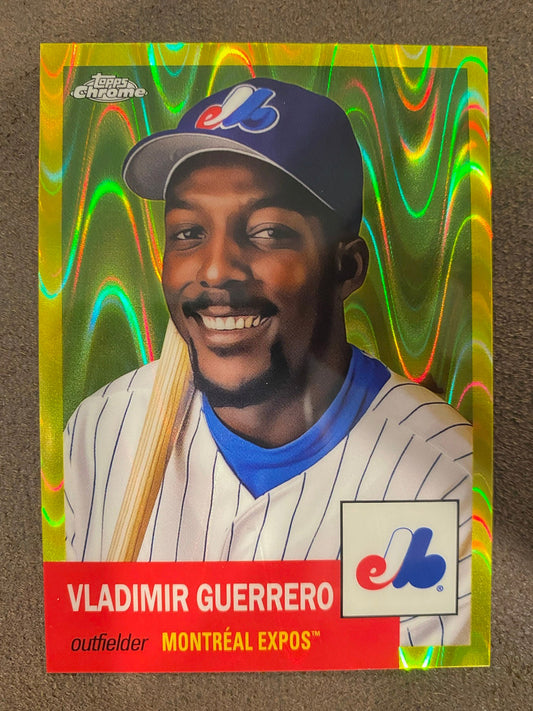 Vladimir Guerrero - 2022 Topps Chrome Platinum Anniversary - Yellow Raywave /250 - Expos