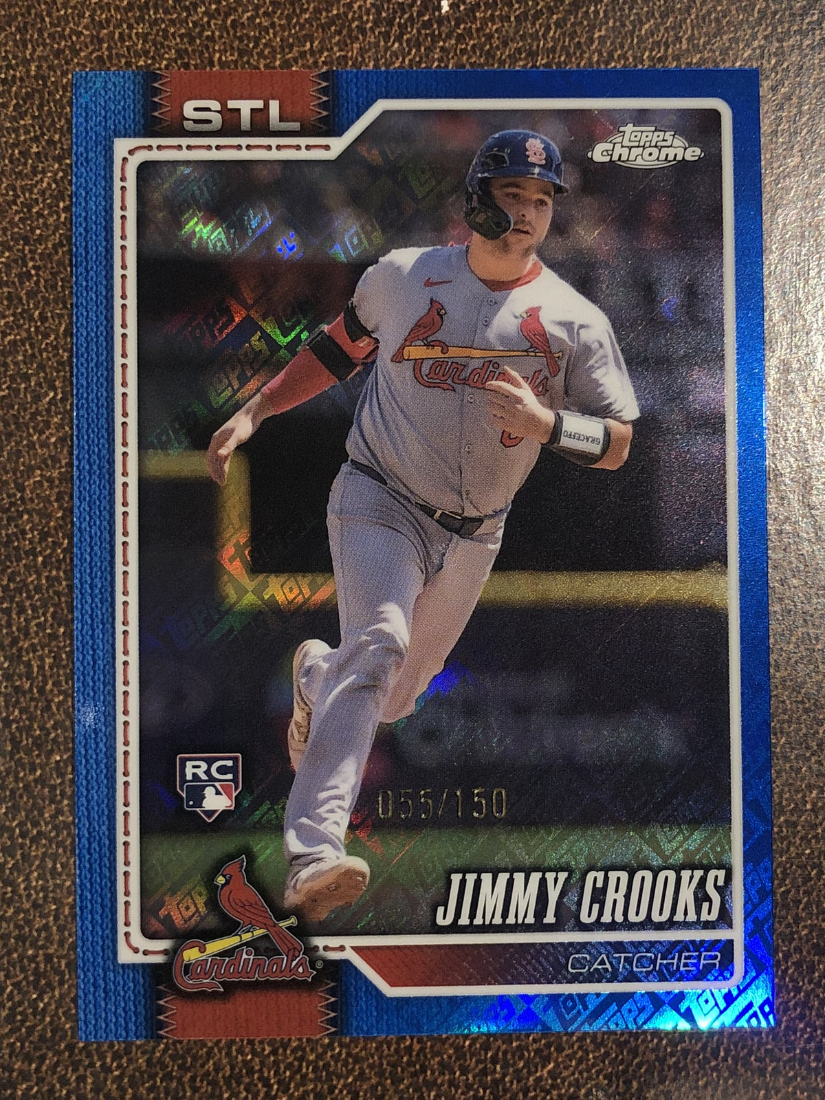 Jimmy Crooks - 2026 Topps Chrome - BLUE Fanatics Topps Foil /150 - Cardinals