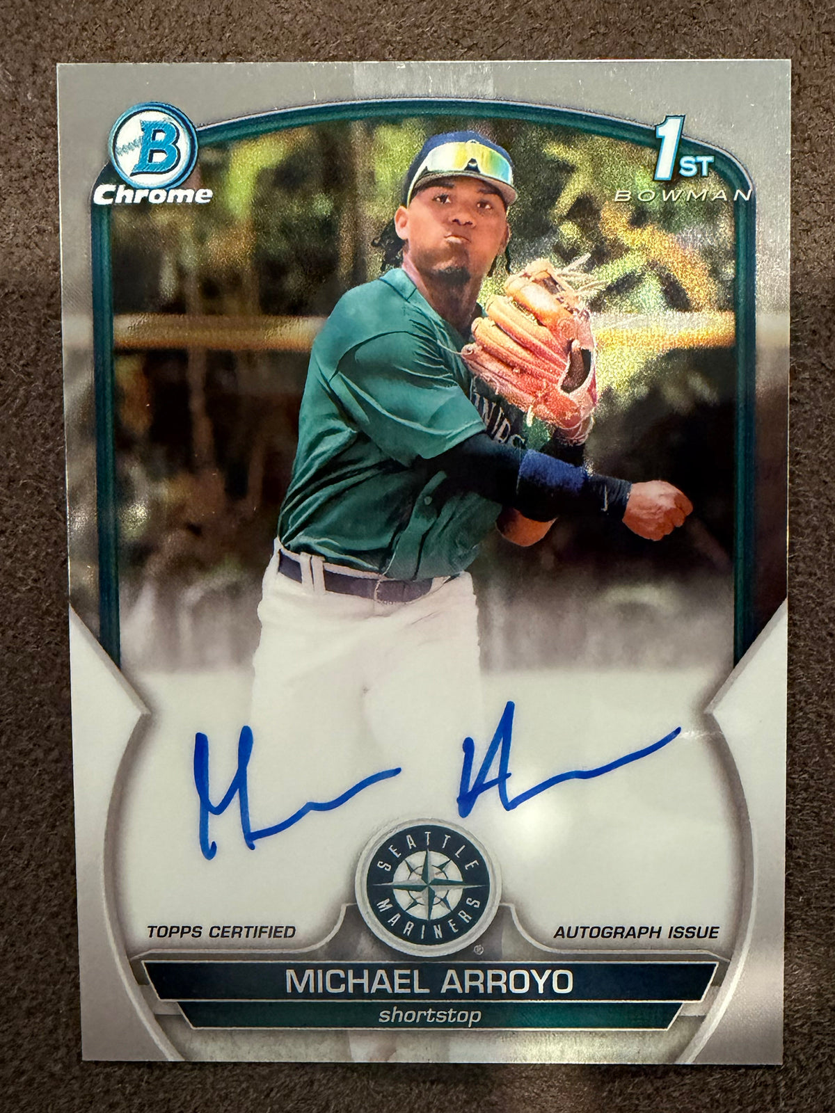Michael Arroyo - 2023 Bowman - 1st Chrome AUTO (*Print Lines*) - Mariners