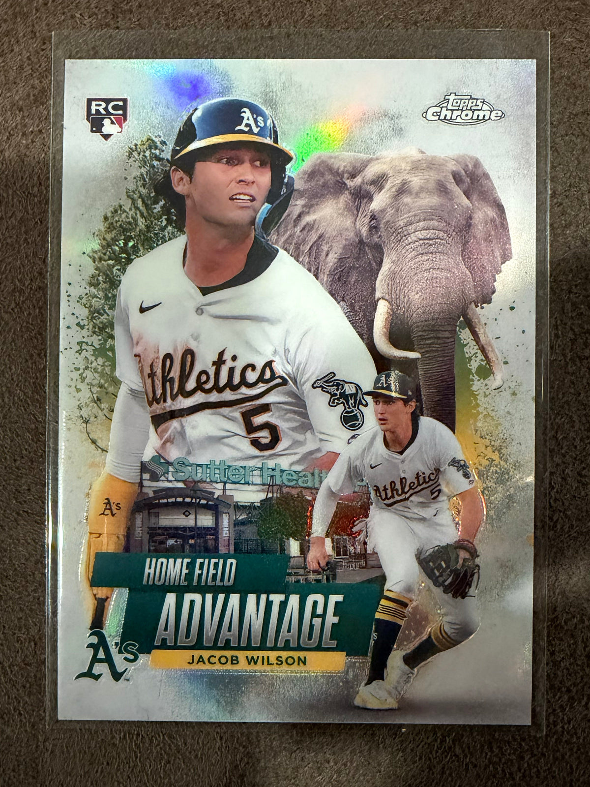 Jacob Wilson - 2025 Topps Chrome - Rookie Home Field Advantage - Athletics