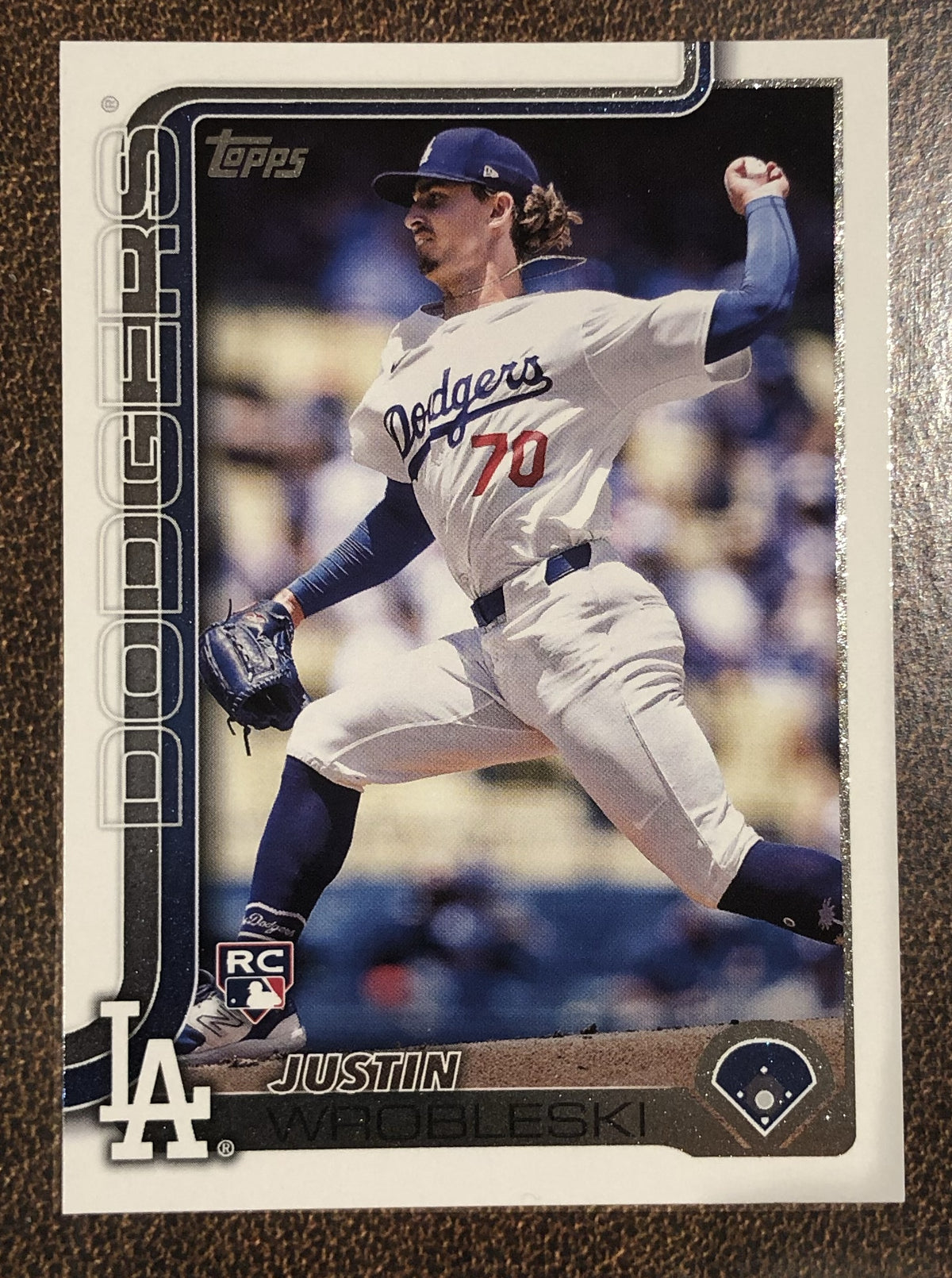 Justin Wrobleski - 2025 Topps Series 1 - Rookie Base Card - Dodgers