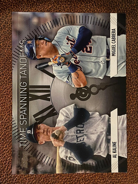 Miguel Cabrera/Al Kaline - 2023 Topps Update - Tim Spanning Tandems BLACK /199 - Tigers