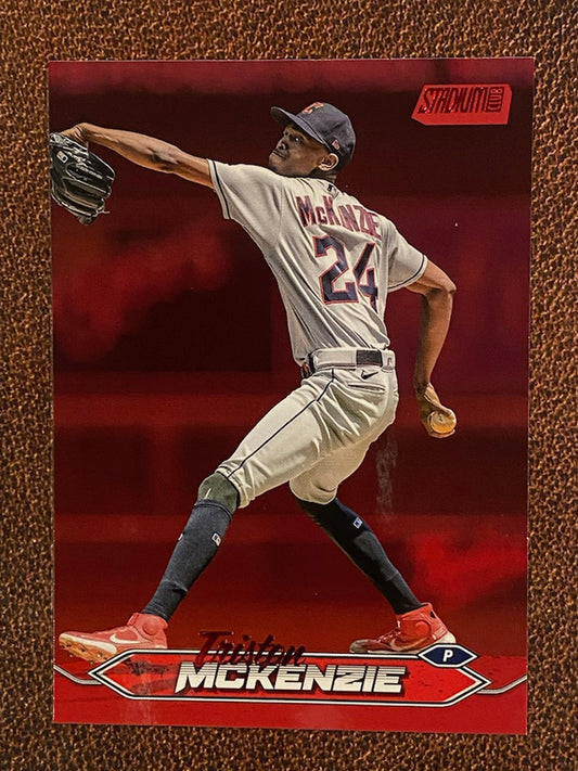 Triston McKenzie - 2024 Topps Stadium Club - Red Foil - Guardians