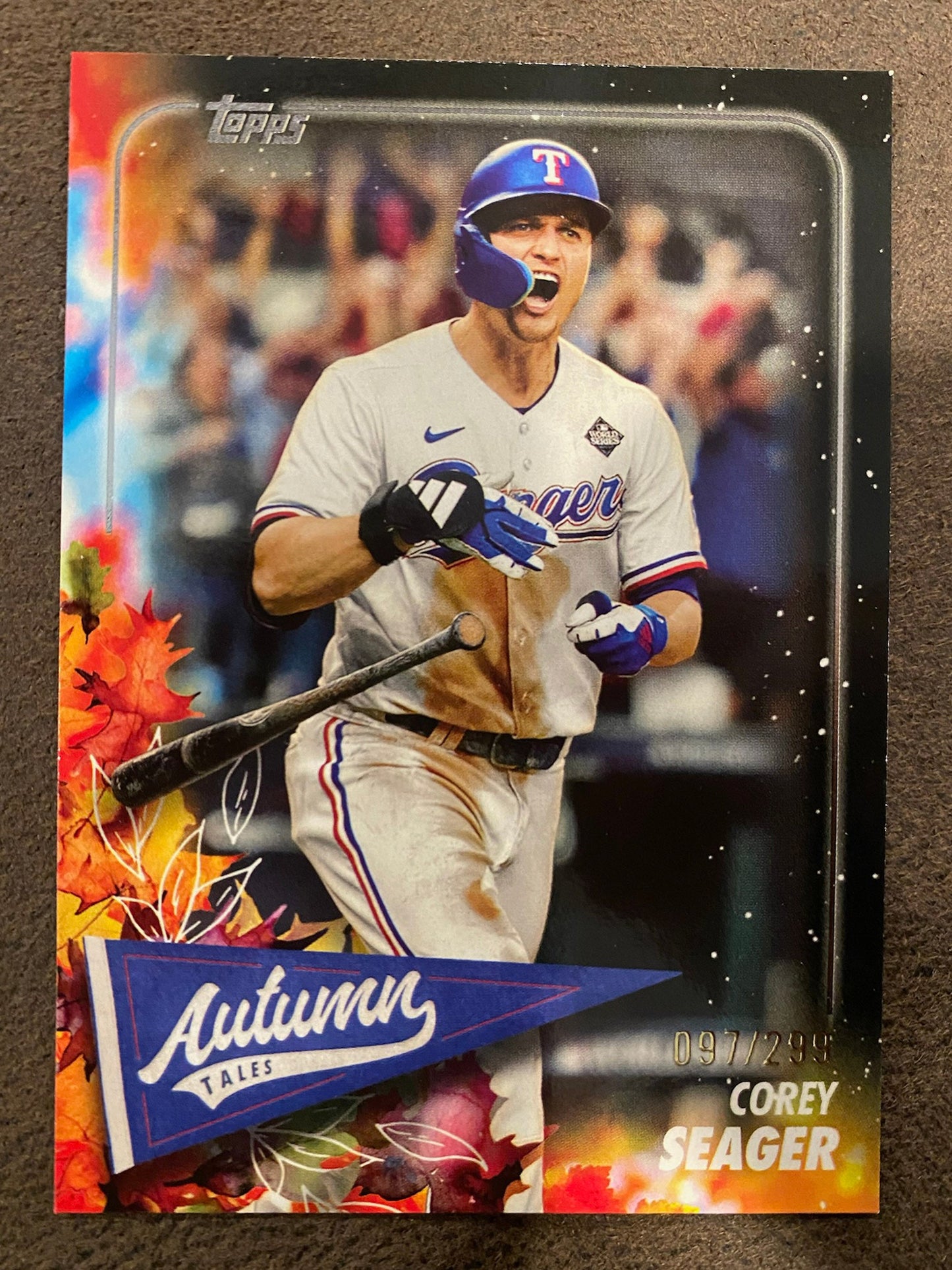 Corey Seager - 2024 Topps Update - Autumn Tales BLACK /299 - Rangers