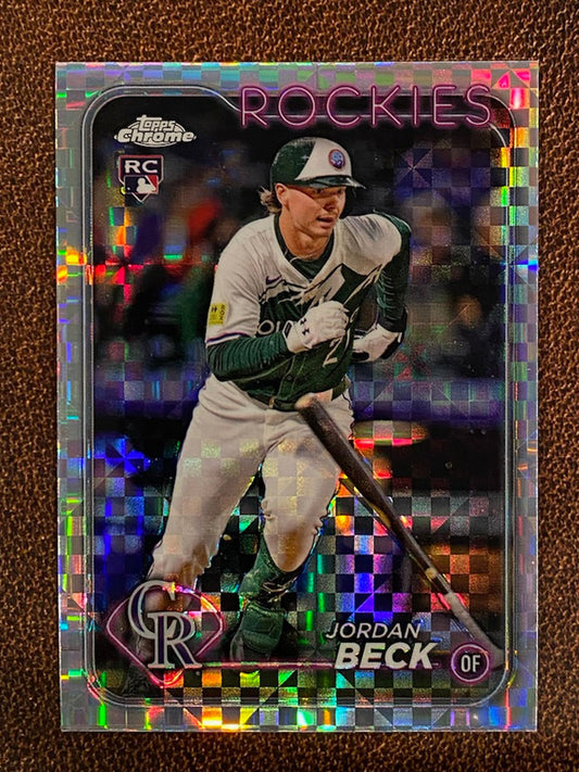 Jordan Beck - 2024 Topps Chrome Update - XFractor - Rockies