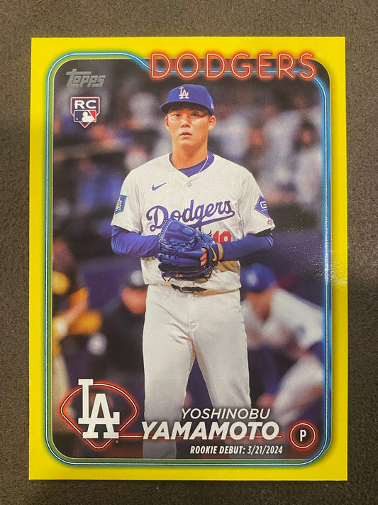 Yoshinobu Yamamoto - 2024 Topps Update - Yellow - Dodgers