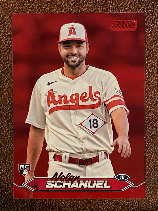 Nolan Schanuel - 2024 Topps Stadium Club - Red Foil - Angels