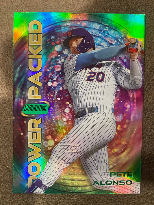 Pete Alonso -  2024 Topps Stadium Club - Power Packed GREEN /50 - Mets