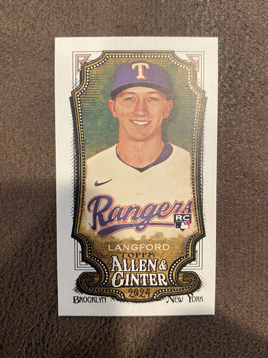 Wyatt Langford - 2024  Allen and Ginter - Mini - Rangers
