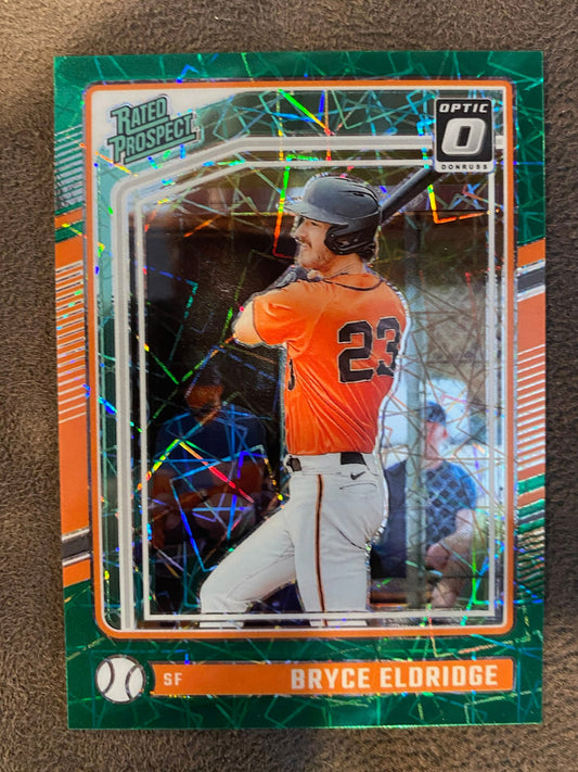 Bryce Eldridge - 2024 Donruss - Rated Prospect Green Laser /149 - Giants