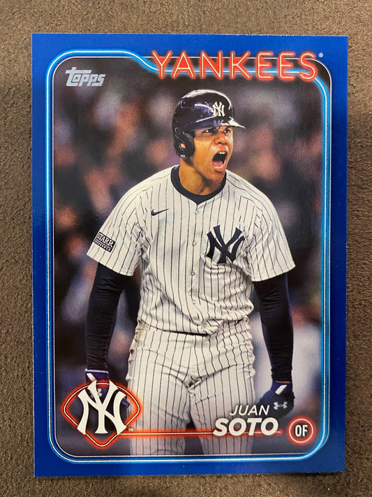 Juan Soto - 2024 Topps Update - Blue Parallel - Yankees