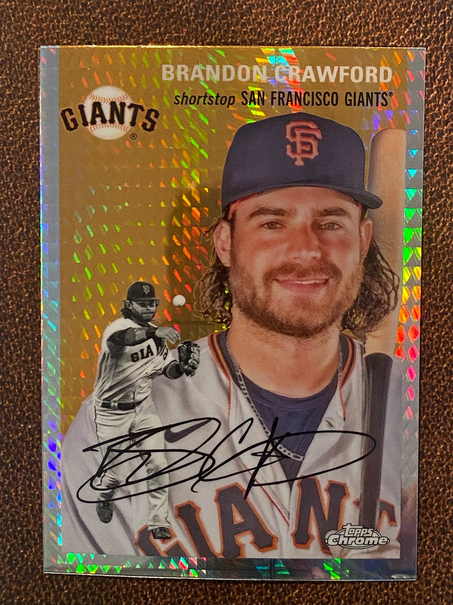 Brandon Crawford - 2023 Topps Chrome Platinum Anniversary - Prism Refractor - Giants