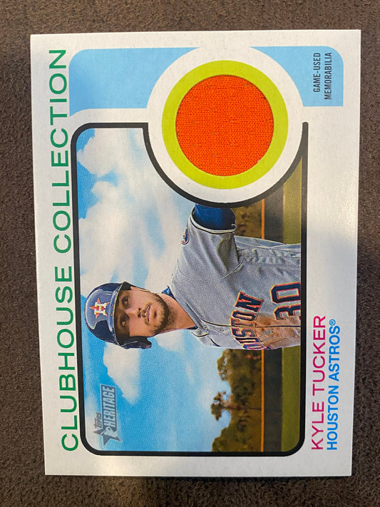Kyle Tucker - 2022 Topps Heritage High Number - Clubhouse Collected Game-Used RELIC - Astros