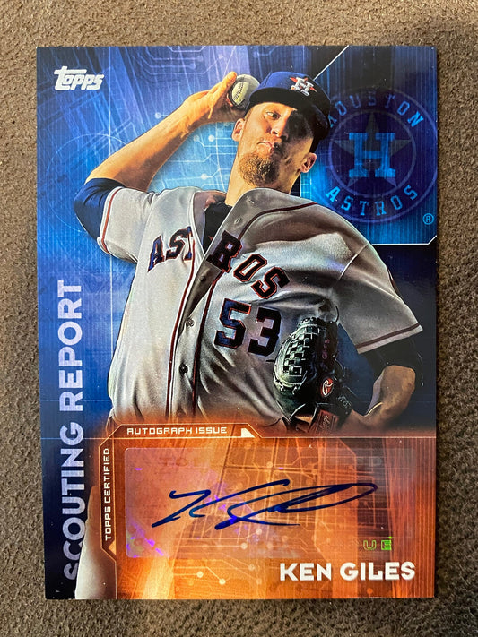Ken Giles - 2016 Topps Update - Scouting Report AUTO - Astros