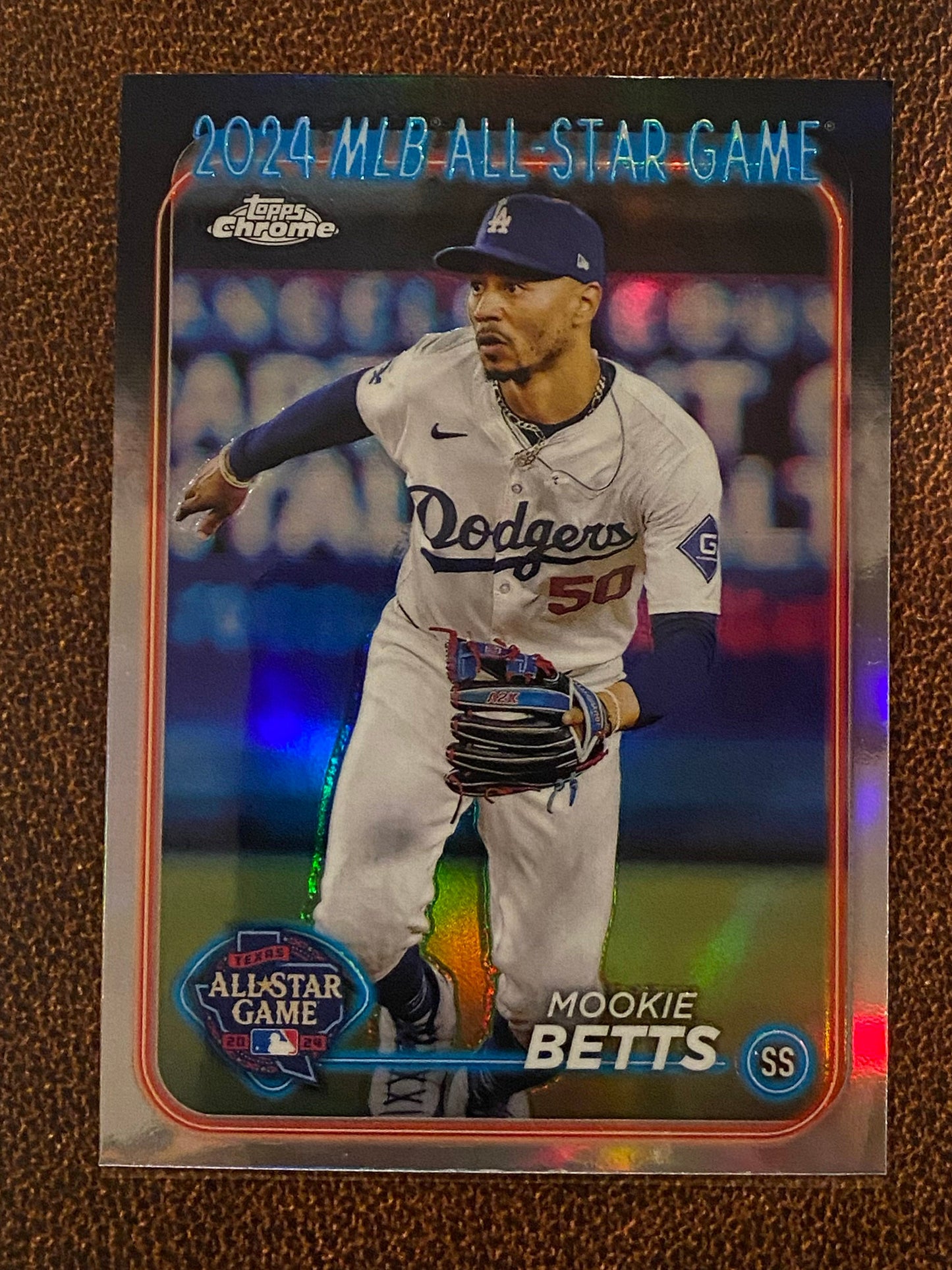 Mookie Betts - 2024 Topps Chrome Update - All-Star Game Refractor - Dodgers