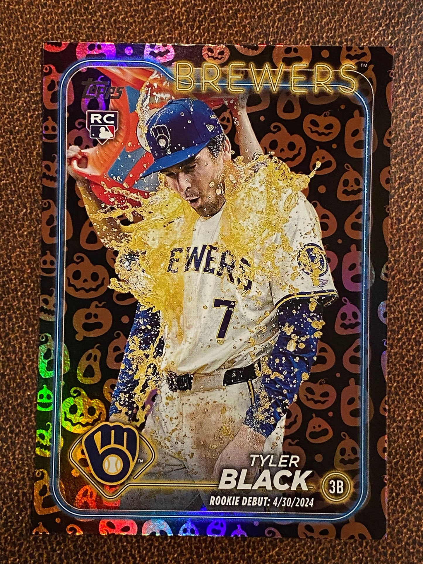 Tyler Black - 2024 Topps Update - Halloween Jack O’ Lantern SP (Rookie Debut) - Brewers