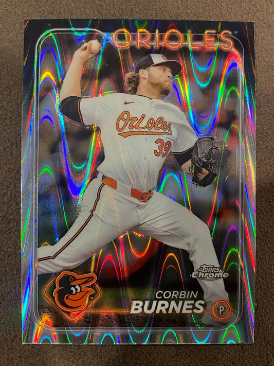 Corbin Burnes - 2024 Topps Chrome - Raywave Refractor - Orioles