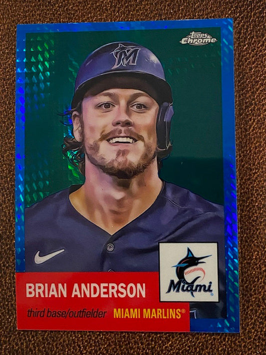 Brian Anderson - 2022 Topps Chrome Platinum Anniversary - Blue Prism - Marlins