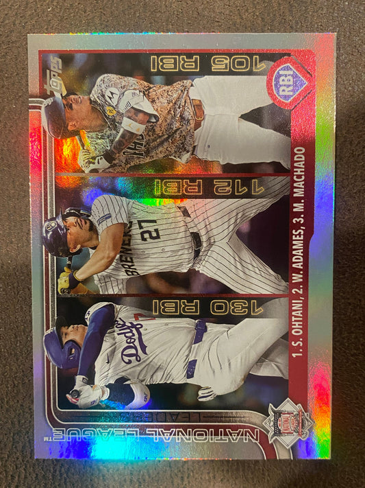 Willy Adames / Shohei Ohtani / Manny Machado - 2025 Topps Series 1 - Rainbow Foil - Brewers