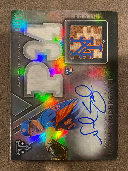 Noah Syndergard - 2015 Triple Threads - Rookie Game-worn Patch AUTO /99 - Mets