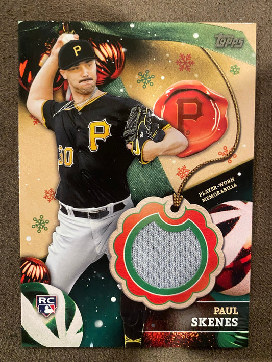 Paul Skenes - 2024 Topps Holiday - Player-Worn Rookie RELIC - Pirates