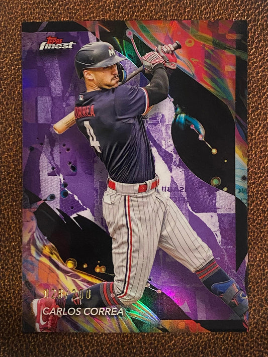 Carlos Correa - 2024 Topps Finest - Uncommon Purple /200 - Twins