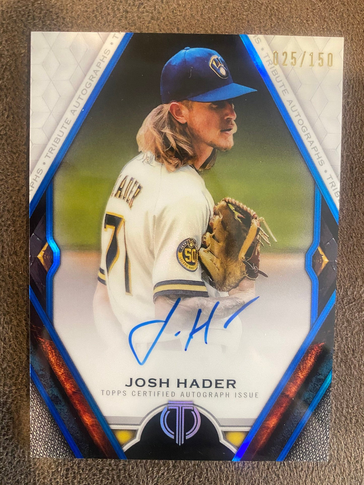 Josh Hader - 2021 Topps Tribute - Blue AUTO /150 - Brewers