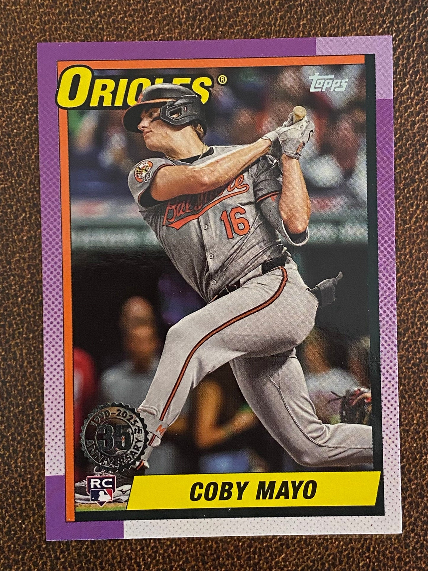 Coby Mayo - 2025 Topps Series 1 - 1990 Insert - Orioles