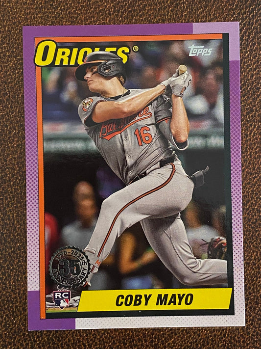 Coby Mayo - 2025 Topps Series 1 - 1990 Insert - Orioles