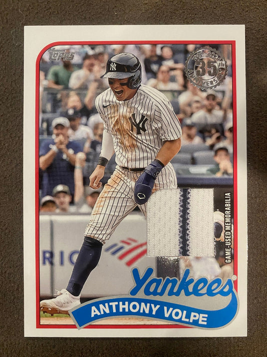 Anthony volpe - 2024 Topps Series 2 - 1989 Game Used Relic - Yankees