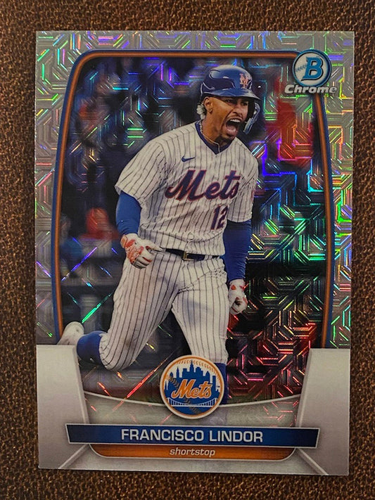 Francisco Lindor - 2023 Bowman - Mega Box Mojo Refractor - Mets