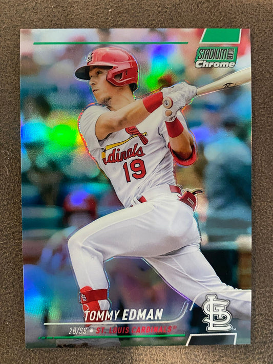 Tommy Edman - 2022 Stadium Club Chrome - Green Refractor /99 - Cardinals