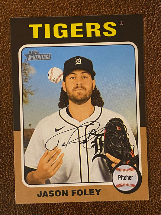 Jason Foley - 2024 Topps Heritage High Number - Short Print (#718) - Tigers