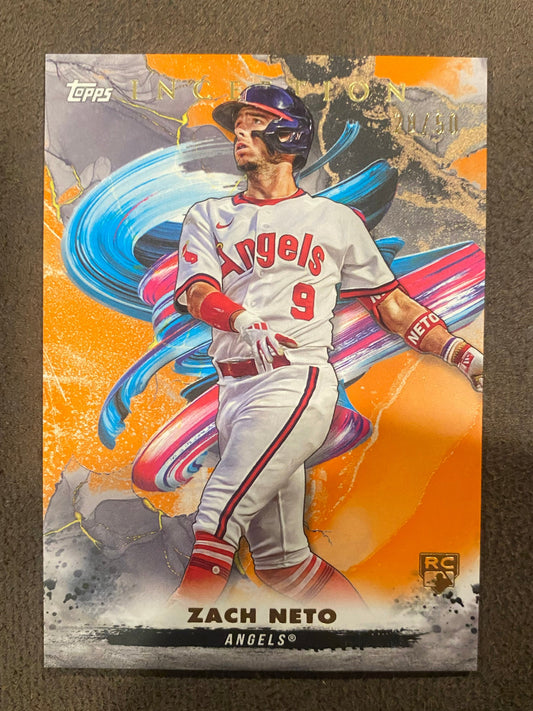 Zach Neto - 2023 Topps Inception - Orange Rookie /50 SSP - Angels
