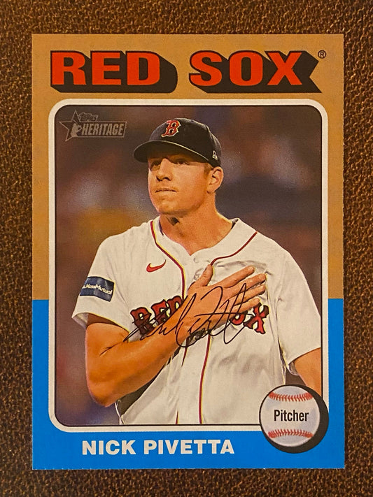 Nick Pivetta - 2024 Topps Heritage - Low Number Short Prints - Red Sox