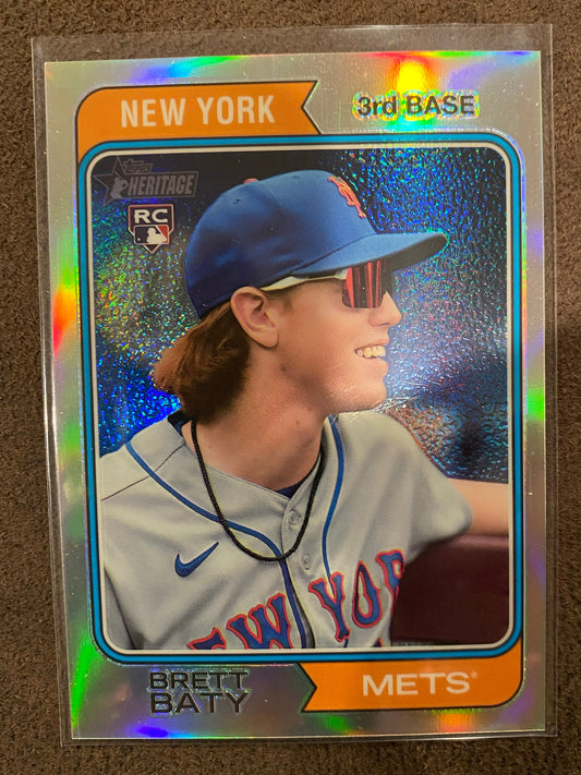 Brett Baty - 2023 Topps Heritage - Silver Refractor /574 - Mets