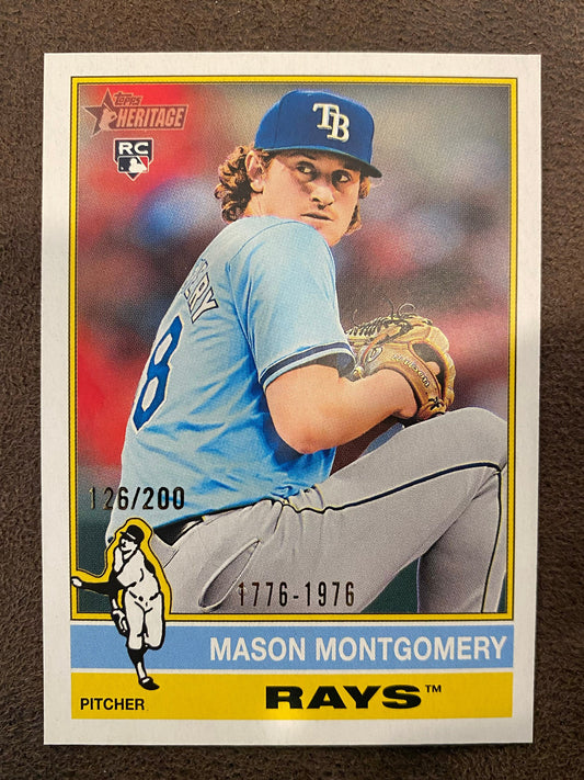Mason Montgomery - 2025 Topps Heritage - Bicentennial /200 - Rays