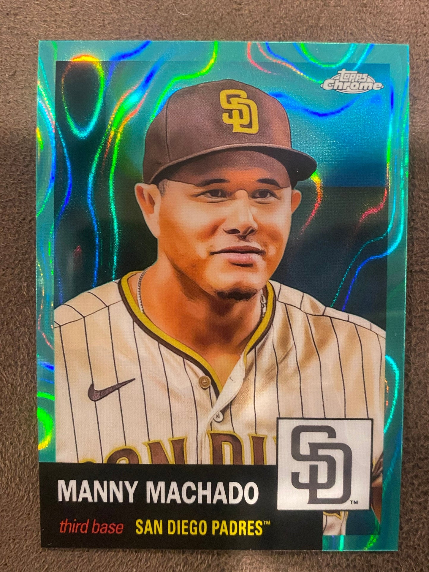 Manny Machado - 2022 Topps Chrome Platinum Anniversary - Aqua Lava /299 - Padres