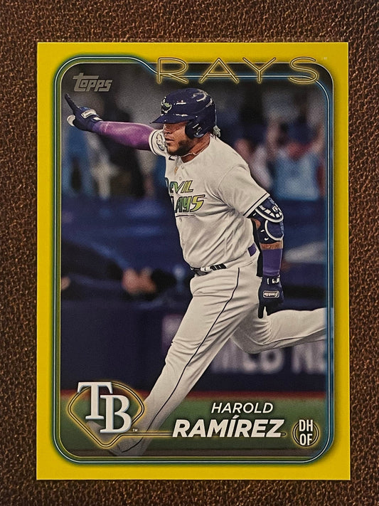 Harold Ramírez - 2024 Topps Series 1 - Yellow Parallel - Rays