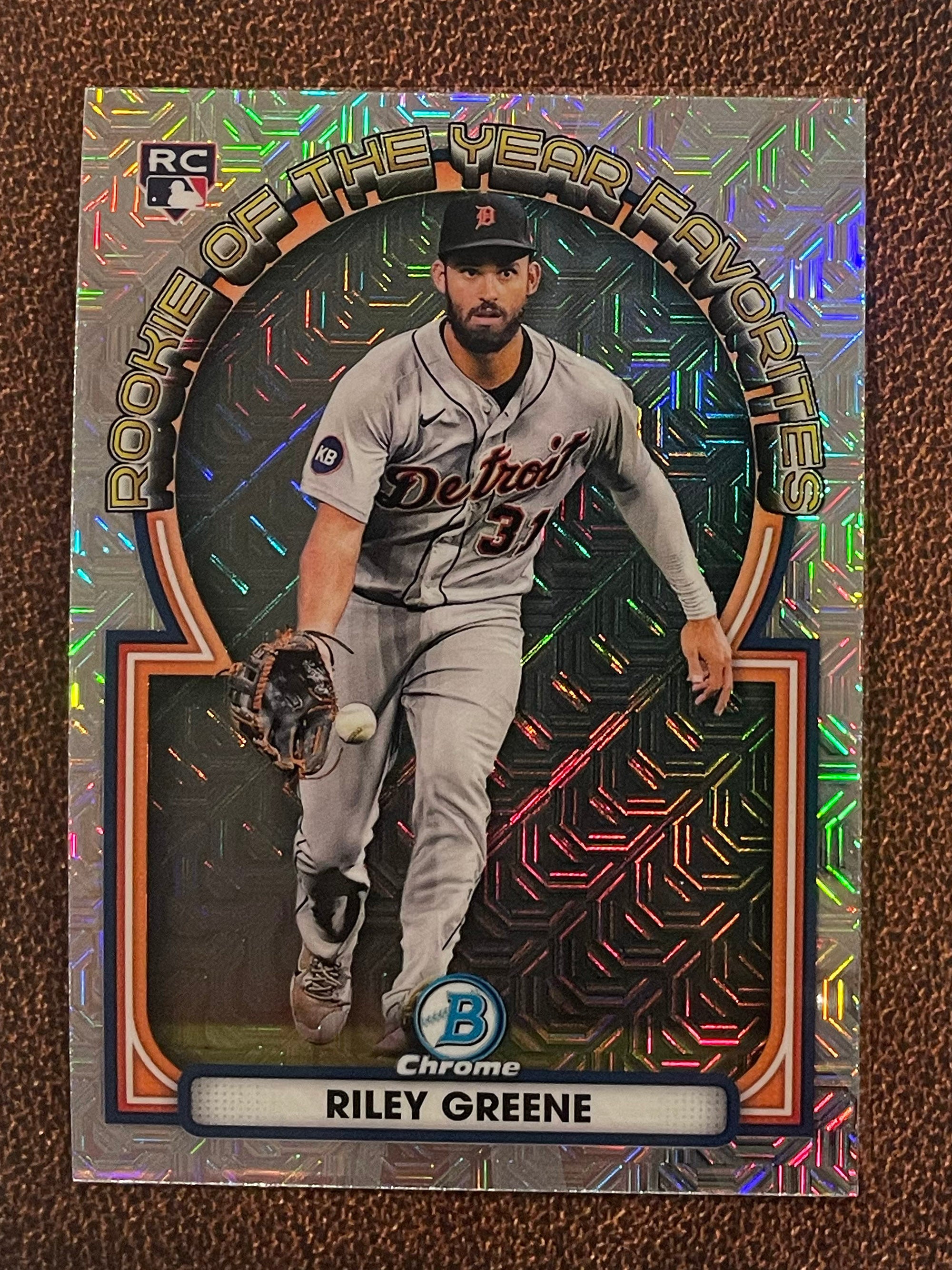 Riley Greene - 2023 Bowman - Rookie of the Year Favorites Mojo Refract ...