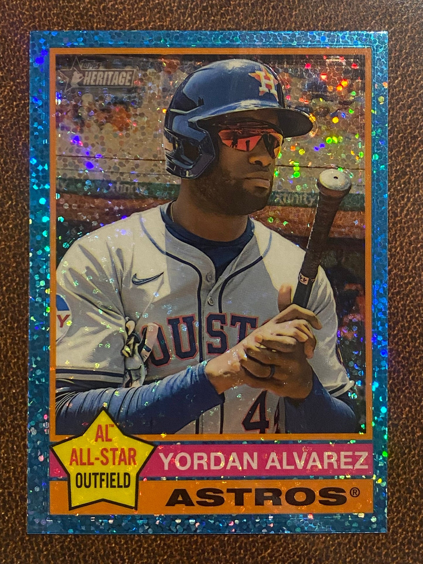 Yordan Alvarez - 2025 Topps Heritage - Blue Sparkles - Astros